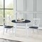 International Concepts 42 in. Solid Wood Round Dual Drop Leaf Dining Table with 2 Chairs in White/Heather Gray K05-42DL-C613-2 - alternate 2